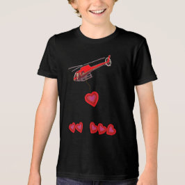 Camiseta Triblenda Helicóptero de construcción de San Valentín
