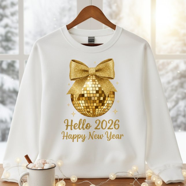 Camiseta Triblenda  ✨ Hello 2026 Happy New Year Disco Ball T-Shirt (Subido por el creador)