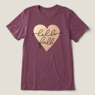 Camiseta Triblenda Hello Fall Love Heart