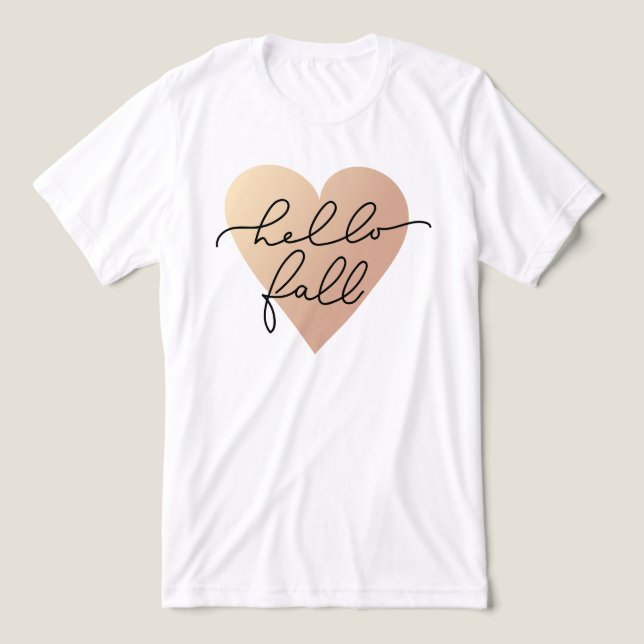 Camiseta Triblenda Hello Fall Love Heart (Diseño delantero )