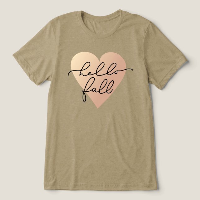 Camiseta Triblenda Hello Fall Love Heart (Diseño delantero )