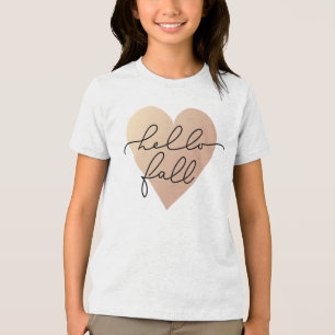 Camiseta Triblenda Hello Fall Love Heart