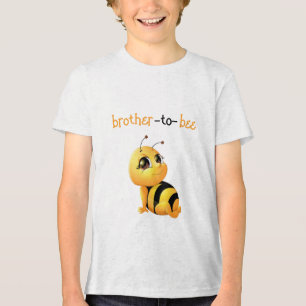 Camiseta Triblenda Hermano Baby Shower De Abeja Sonriente Para Ser Ca