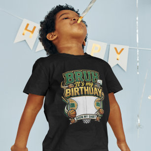 Camiseta Triblenda Hermano Es Mi Cumpleaños Señal de Baloncesto Diseñ