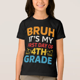 Camiseta Triblenda Hermano, es mi primer día de 4to grado divertido d