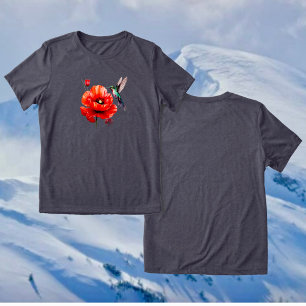 Camiseta Triblenda Hermosa Amapola Roja En Toda Su Gloria