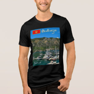 Camiseta Triblenda Hermosa bahía de Kotor en Montenegro viaje