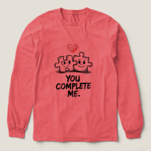 Camiseta Triblenda Hermosas Piezas de Rompecabezas Me Completas Cora