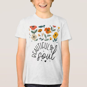 Camiseta Triblenda Hermoso diseño gráfico Soul Floral Inspirador