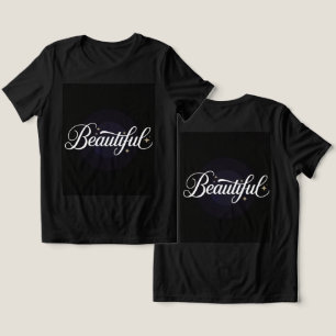Camiseta Triblenda Hermoso guión blanco con estrellas de oro en camis