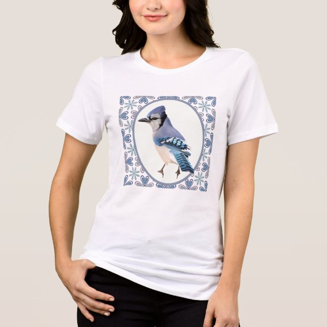 Camiseta Triblenda Hermoso Jay Bird Azul (Anverso)