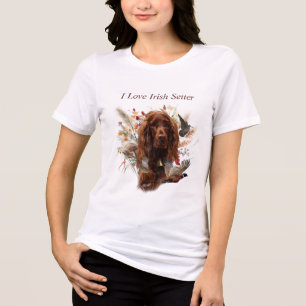 Camiseta Triblenda Hermoso Red Setter Irlandés