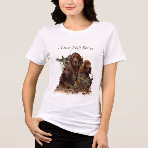 Camiseta Triblenda Hermoso Red Setter Irlandés