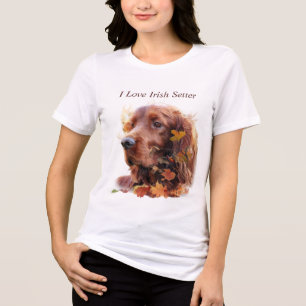 Camiseta Triblenda Hermoso Red Setter Irlandés