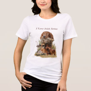 Camiseta Triblenda Hermoso Red Setter Irlandés