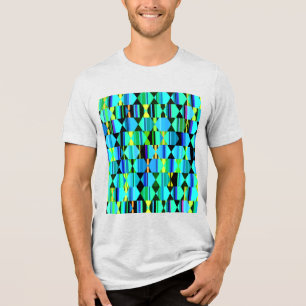 Camiseta Triblenda Hexagones geométricos y triángulos modernos
