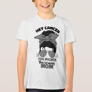 Camiseta Triblenda Hey Cáncer Brain Tumor Warrior Women Mamá Go G