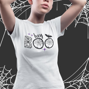 Camiseta Triblenda Hey y Bye Boo Halloween Bat and Web