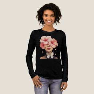 Camiseta Triblenda Hibisco & Mariposa – Botánica Floral Moderna