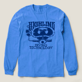 Camiseta Triblenda Highline Diving Tech Retro (Logo Azul) Manga Larga