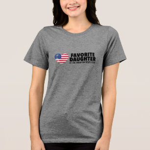 Camiseta Triblenda Hija Favorita de la Revolución Americana DAR