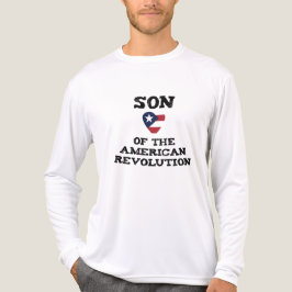 Camiseta Triblenda Hijo de la Revolución Americana Bandera del Corazó