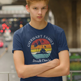 Camiseta Triblenda Hijo de Reunión Familiar de Cruceros en la playa