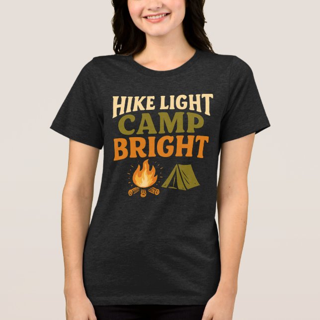 CAMISETA TRIBLENDA HIKE LIGHT, CAMP BRIGHT ULTRALIGHT BACKPACKING  (Anverso)