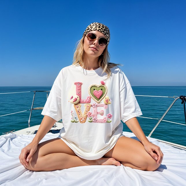 Camiseta Triblenda Hilo Falso Tejido "AMOR"  (Subido por el creador)
