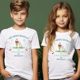 Camiseta Triblenda Hip Hippo Hooray Birthday Party