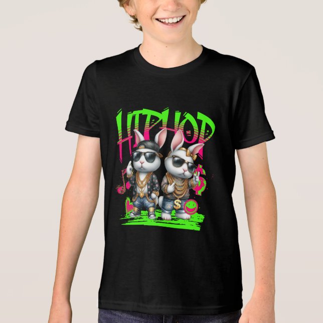 Camiseta Triblenda Hip Hop Bunnies (Anverso)