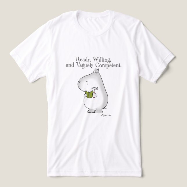 Camiseta Triblenda Hippo vagamente competente por Sandra Boynton (Diseño delantero )