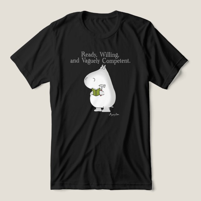 Camiseta Triblenda Hippo vagamente competente por Sandra Boynton T-Sh (Diseño delantero )