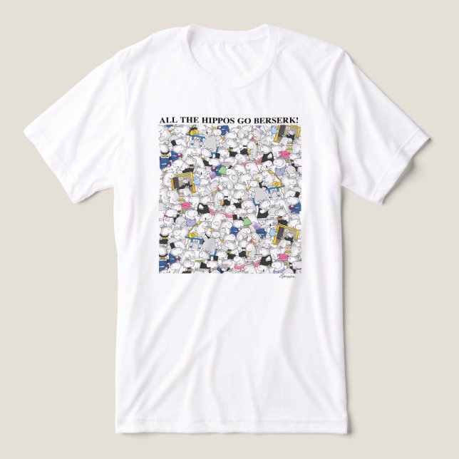 Camiseta Triblenda ¡HIPPOS VAMOS BERSERK! Sandra Boynton T-Shirt (Diseño delantero )