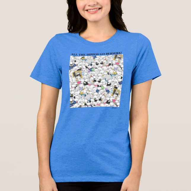 Camiseta Triblenda ¡HIPPOS VAMOS BERSERK! Sandra Boynton T-Shirt (Anverso)