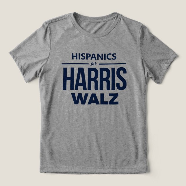Camiseta Triblenda Hispanos para Harris Walz (Diseño delantero )