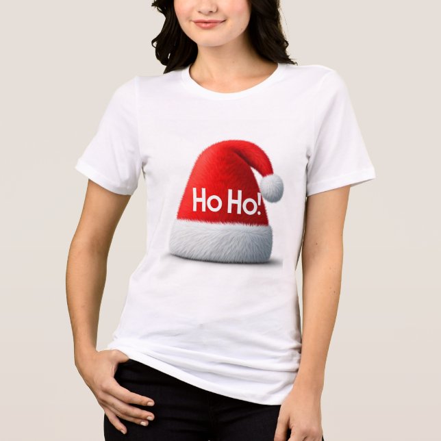 Camiseta Triblenda "Ho Ho Ho Ho Ho Navidad camiseta femenina - Divers (Anverso)