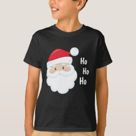 Camiseta Triblenda Ho Ho Ho Ho Santa Face Navidades vacaciones Red Wh