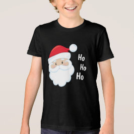 Camiseta Triblenda Ho Ho Ho Ho Santa Face Navidades vacaciones Red Wh
