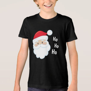 Camiseta Triblenda Ho Ho Ho Ho Santa Face Navidades vacaciones Red Wh