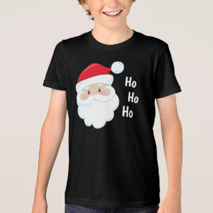 Camiseta Triblenda Ho Ho Ho Ho Santa Face Navidades vacaciones Red Wh