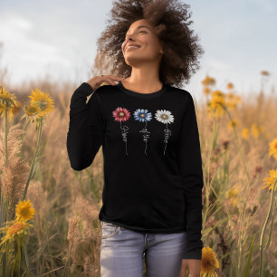 Camiseta Triblenda Hogar de la floreciente Brave Americana