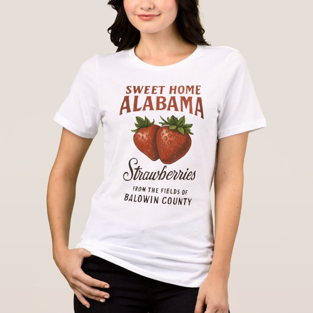 Camiseta Triblenda hogar dulce alabama fresberry (Anverso)