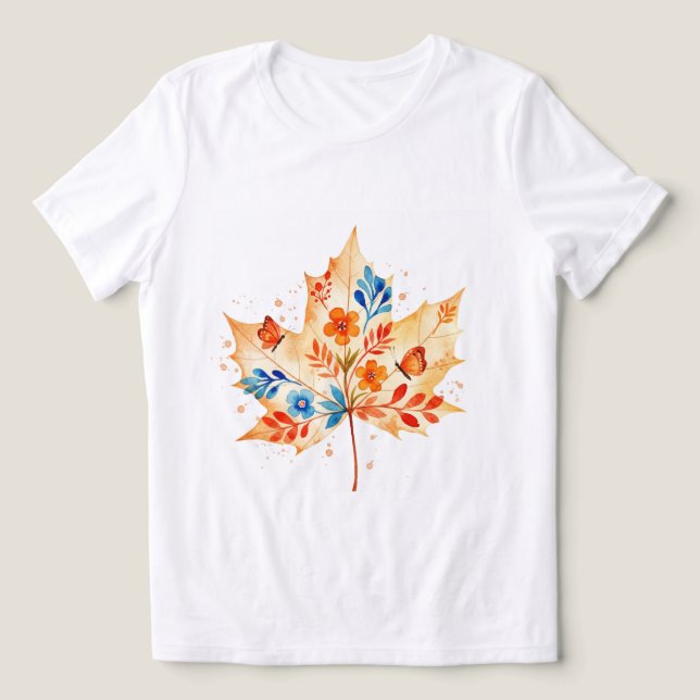 Camiseta Triblenda Hoja de arce (Diseño delantero )