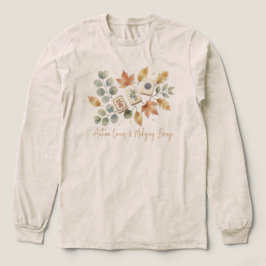 Camiseta Triblenda Hojas de Otoño y Brisa de Mahjong Vintage