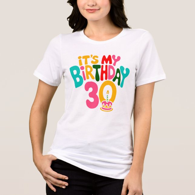 Camiseta Triblenda ¡Hola 30! ¡Celebremos! (Anverso)