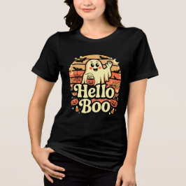 Camiseta Triblenda Hola Boo Fantasma Lindo