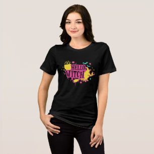 Camiseta Triblenda Hola Bruja Halloween Retro