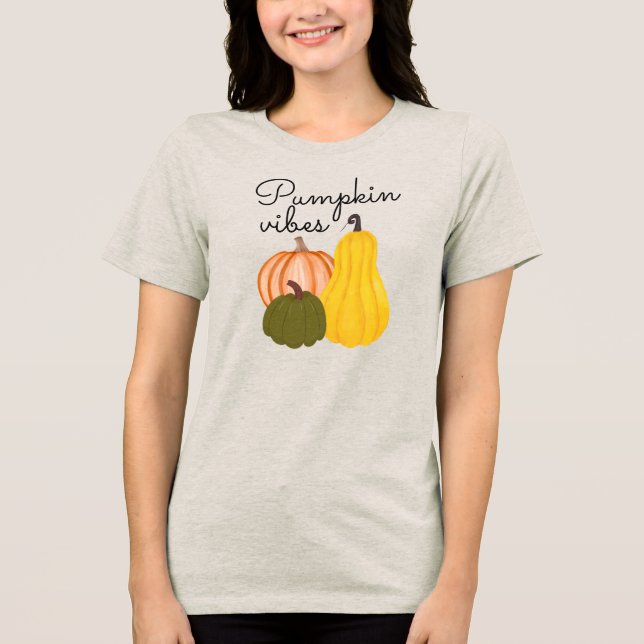 Camiseta Triblenda Hola Calabaza Temporada Caída Vibes Calabaza Spice (Anverso)
