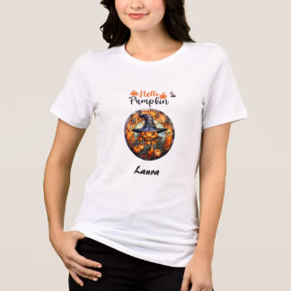 Camiseta Triblenda Hola Espantosa Calabaza de Halloween
